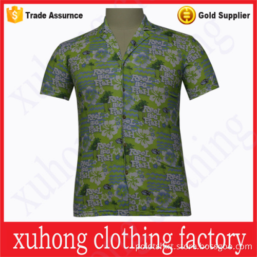Custom Mens All Over Floral Flower Printing Slim Fit Holiday Polo Shirt